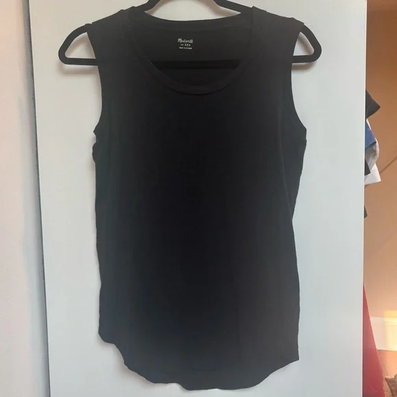 Madewell Black Muscle Tee Sleeveless Top - Picture 1 of 3